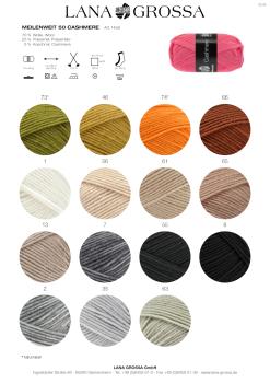 Meilenweit 50 Cashmere Farbkarte 2025/2